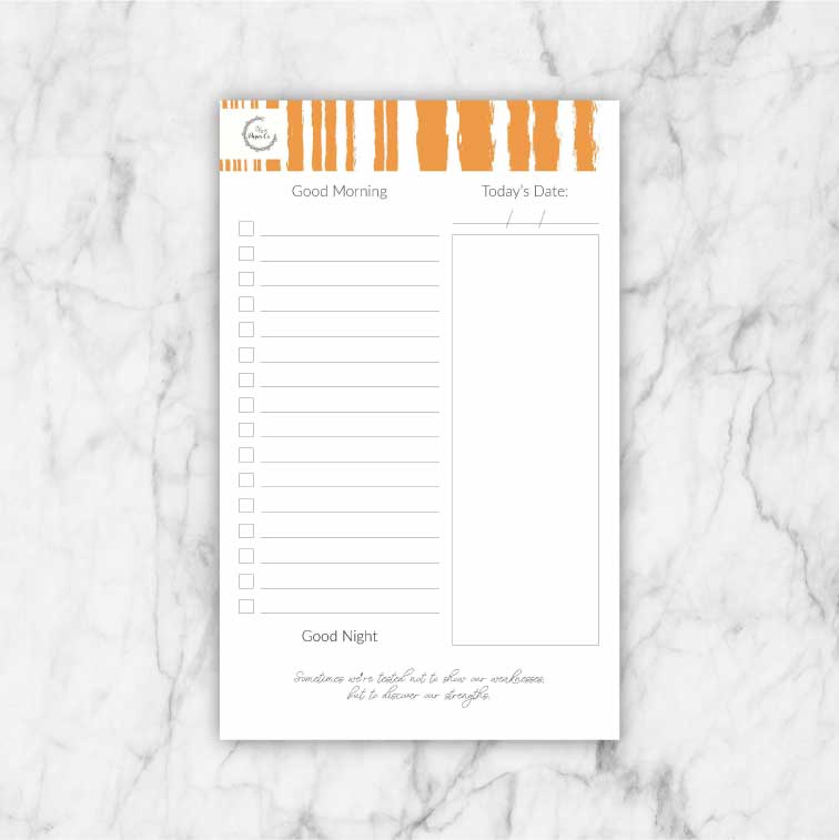 Desk Pad - 3/2 Paper Co - Orange Creamsicle