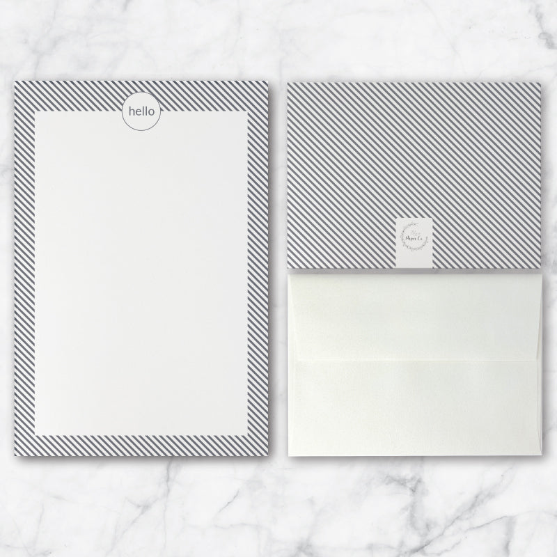Stationery Set - Pin Stripes