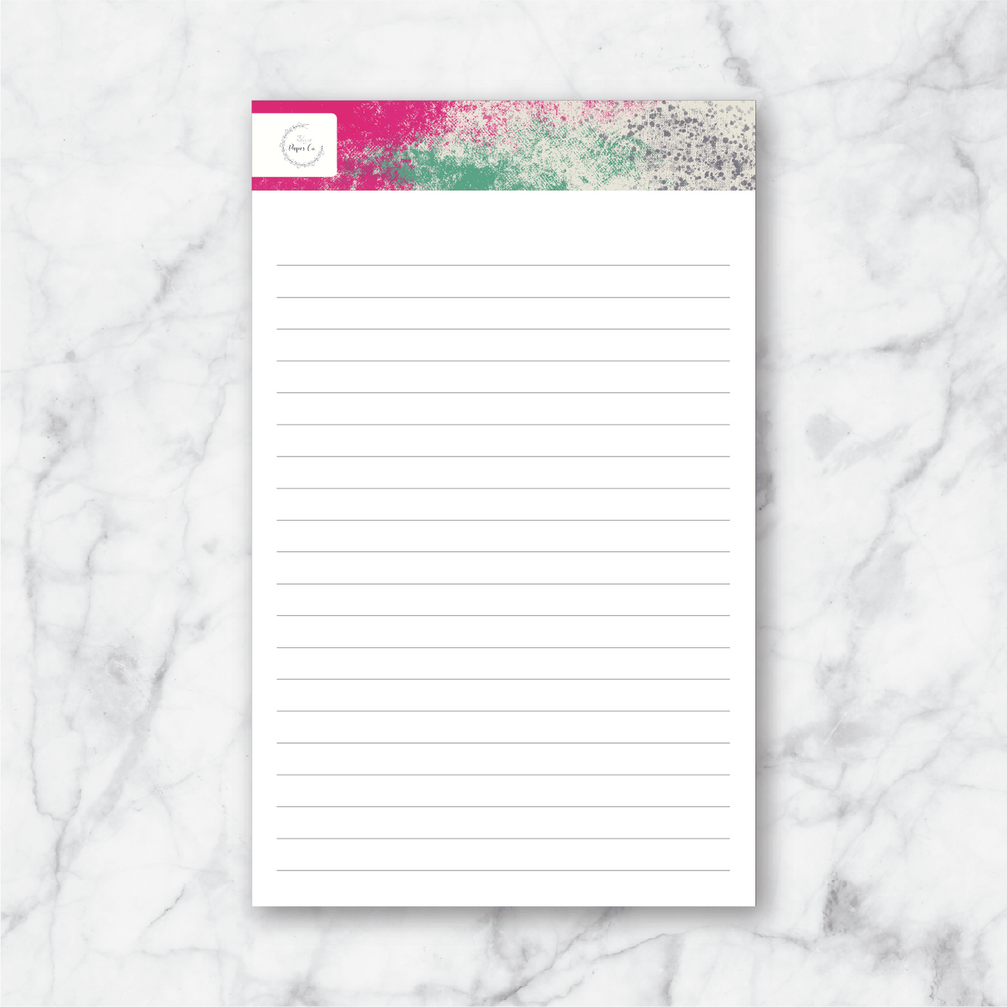 NotePad - 3/2 Paper Co - Splatter