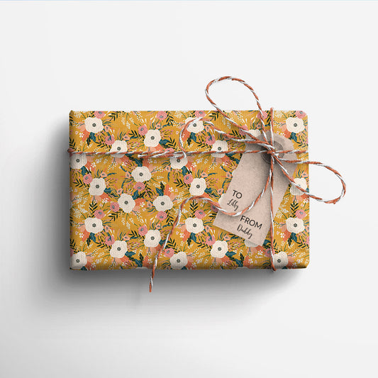 Wrapping Paper - Yellow Rose
